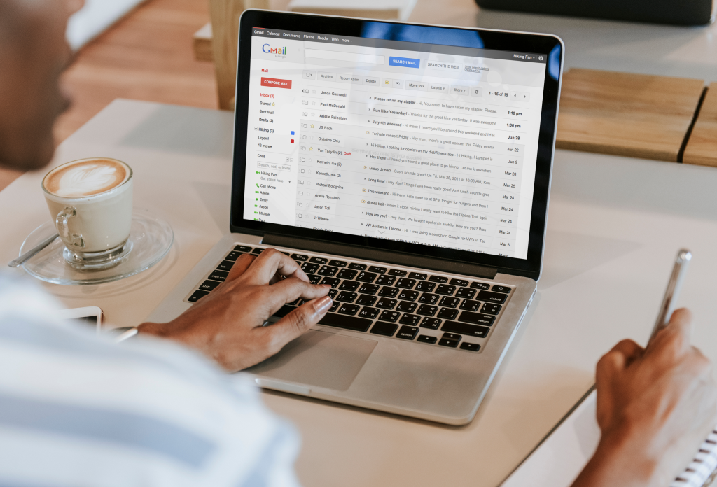 Laptop with Gmail